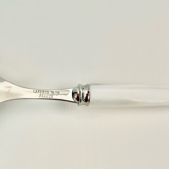 NWOT CAPDECO Elegant Tang White Dining Spoon Set of 6 - Picture 3 of 4